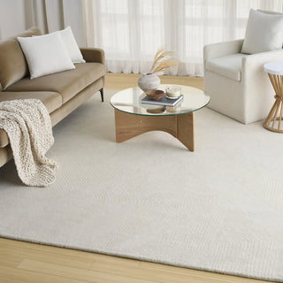 Nourison Pure Patterns PRN01 Ivory Area Rug by DKNY Corner Image