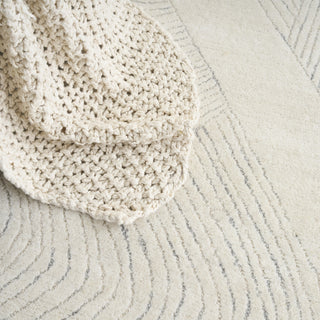 Nourison Pure Patterns PRN01 Ivory Area Rug by DKNY Corner Image