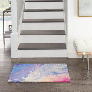 Nourison Prismatic PRS37 Blue Multicolor Area Rug Room Image Feature