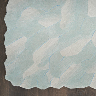 Nourison Prismatic PRS39 Blue Area Rug Corner Image