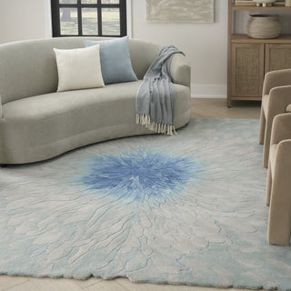 Nourison Prismatic PRS39 Blue Area Rug Room Image Feature