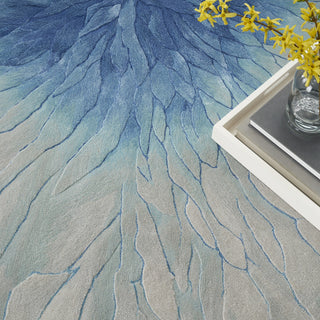 Nourison Prismatic PRS39 Blue Area Rug Room Image Feature