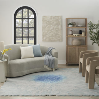 Nourison Prismatic PRS39 Blue Area Rug Room Image Feature
