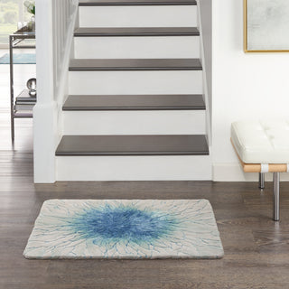 Nourison Prismatic PRS39 Blue Area Rug Room Image Feature