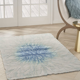 Nourison Prismatic PRS39 Blue Area Rug Room Image Feature
