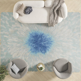 Nourison Prismatic PRS39 Blue Area Rug Room Image Feature