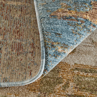 Feizy Pearson 39SCF Blue/Ivory/Brown Area Rug Detail Image