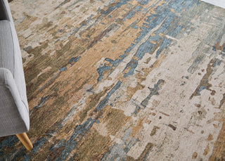 Feizy Pearson 39SCF Blue/Ivory/Brown Area Rug Lifestyle Image Feature