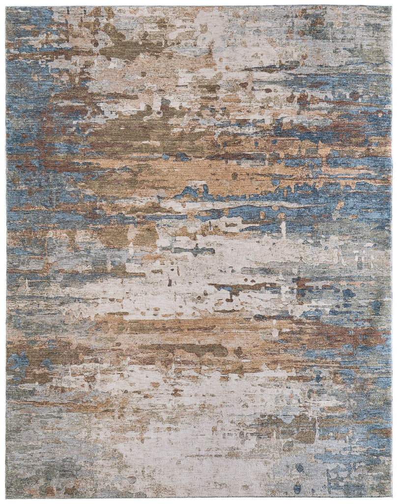 Feizy Pearson 39SCF Blue/Ivory/Brown Area Rug main image