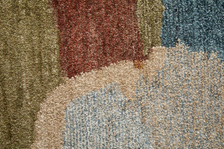 Feizy Pearson 39SDF Blue/Ivory/Orange Area Rug Corner Image
