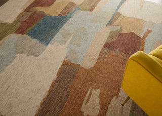 Feizy Pearson 39SDF Blue/Ivory/Orange Area Rug Lifestyle Image Feature