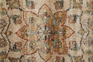 Feizy Pearson 39SEF Ivory/Tan/Blue Area Rug Corner Image