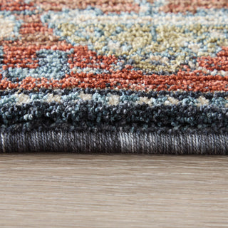 Feizy Pearson 39SGF Blue/Red/Ivory Area Rug Lifestyle Image Feature