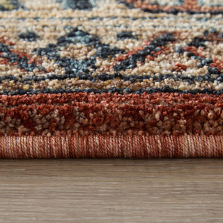 Feizy Pearson 39SKF Red/Tan/Blue Area Rug Lifestyle Image Feature