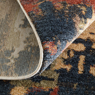 Feizy Pearson 39SQF Blue/Red/Tan Area Rug Detail