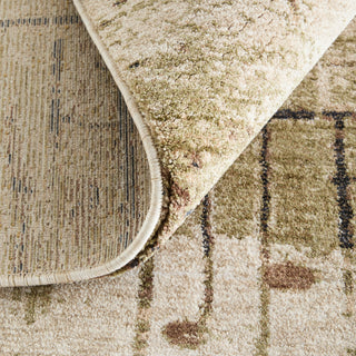 Feizy Pearson 39STF Ivory/Green/Brown Area Rug Detail Image