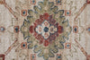 Feizy Pearson 39SUF Ivory/Green/Red Area Rug Corner Image
