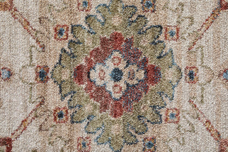 Feizy Pearson 39SUF Ivory/Green/Red Area Rug Corner Image