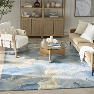Nourison Prismatic PRS40 Blue Multicolor Area Rug Room Image Feature