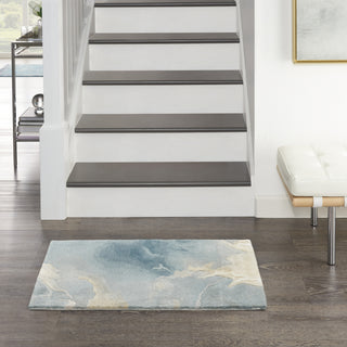 Nourison Prismatic PRS40 Blue Multicolor Area Rug Room Image Feature
