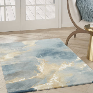 Nourison Prismatic PRS40 Blue Multicolor Area Rug Room Image Feature