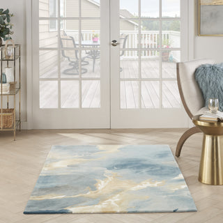 Nourison Prismatic PRS40 Blue Multicolor Area Rug Room Image Feature