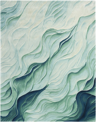 Nourison Prismatic PRS42 Silver Green Area Rug main image