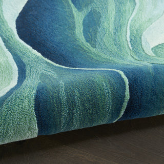 Nourison Prismatic PRS42 Silver Green Area Rug Texture Image