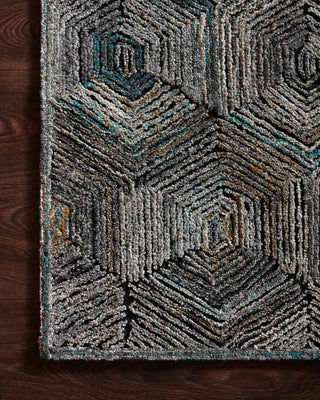 Loloi Prescott PRE-02 Metal Area Rug Corner Image