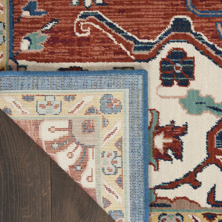 Nourison Parisa PSA01 Brick/Ivory Area Rug Corner Image