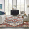 Nourison Parisa PSA01 Brick/Ivory Area Rug Room Image Feature