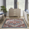 Nourison Parisa PSA01 Brick/Ivory Area Rug Room Image Feature