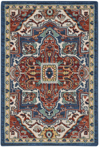 Nourison Parisa PSA01 Brick/Ivory Area Rug Main Image