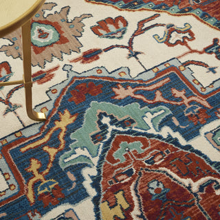 Nourison Parisa PSA01 Brick/Ivory Area Rug Corner Image