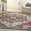 Nourison Parisa PSA01 Brick/Ivory Area Rug Corner Image