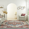 Nourison Parisa PSA01 Brick/Ivory Area Rug Room Image Feature