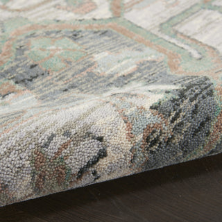 Nourison Parisa PSA01 Grey Sage Area Rug Corner Image