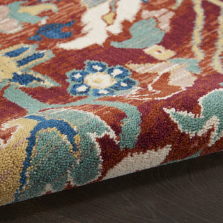 Nourison Parisa PSA02 Brick Area Rug Corner Image