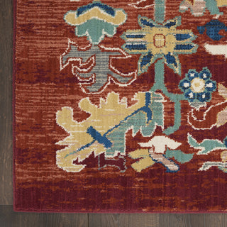 Nourison Parisa PSA02 Brick Area Rug Detail Image