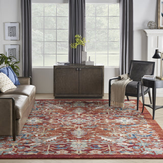Nourison Parisa PSA02 Brick Area Rug Room Image Feature