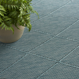 Nourison Practical Solutions PSL01 Aqua Area Rug Corner Image