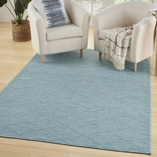 Nourison Practical Solutions PSL01 Aqua Area Rug Corner Image