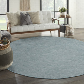 Nourison Practical Solutions PSL01 Aqua Area Rug Corner Image