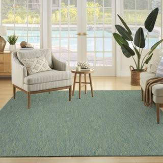 Nourison Practical Solutions PSL01 Blue Green Area Rug Room Image Feature