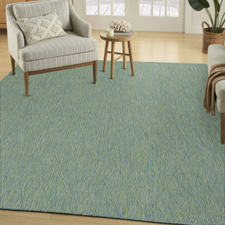 Nourison Practical Solutions PSL01 Blue Green Area Rug Corner Image