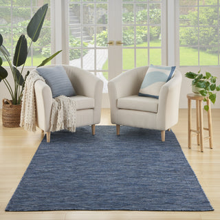 Nourison Practical Solutions PSL01 Navy Blue Area Rug Corner Image