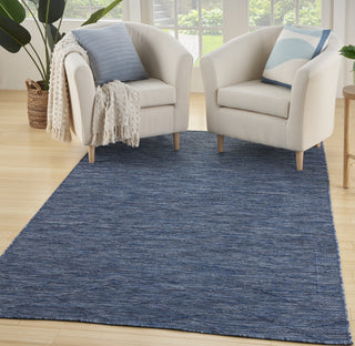 Nourison Practical Solutions PSL01 Navy Blue Area Rug Corner Image