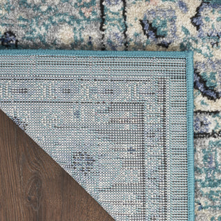Nourison Passion PSN03 Turquoise Grey Area Rug Backing
