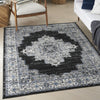 Nourison Passion PSN03 Black Ivory Area Rug Room Scene 3
