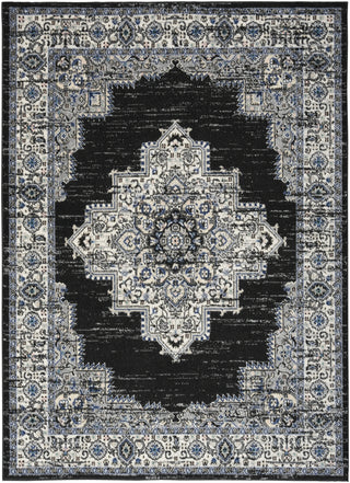 Nourison Passion PSN03 Black Ivory Area Rug Main Image